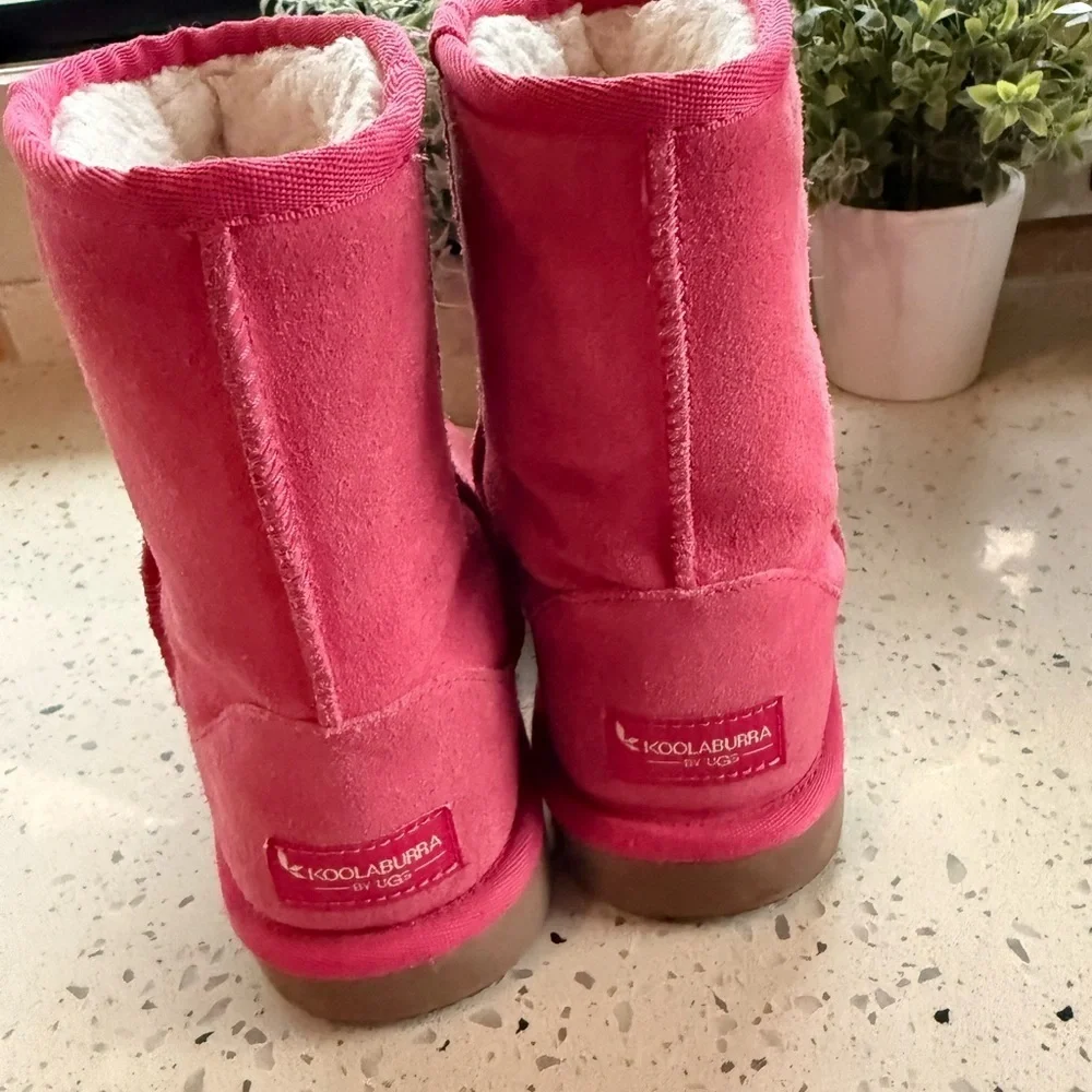 UGG Sherpa suede Kids Pink Boots